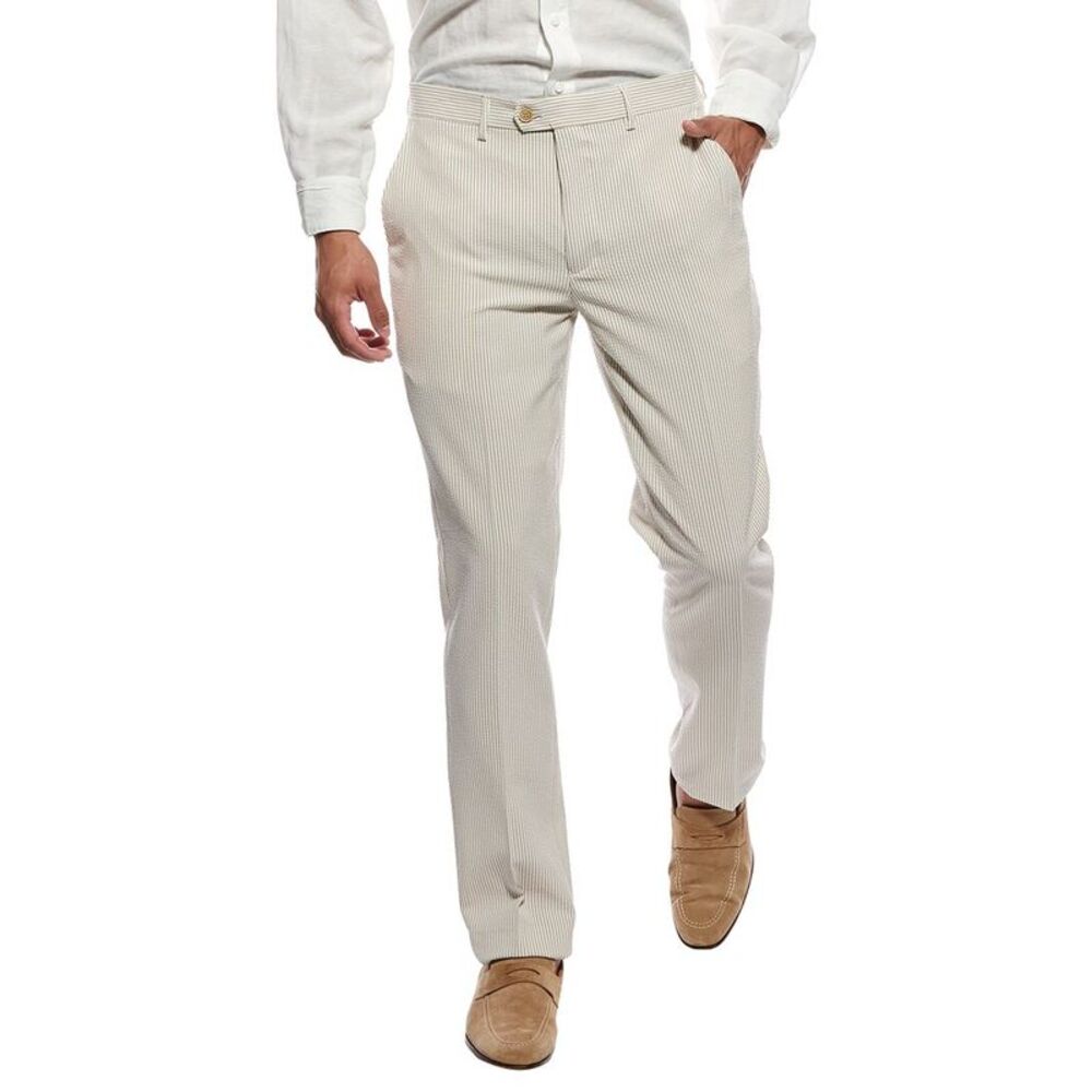 Scotch & Soda Mens  Seersucker Pant, Tan
